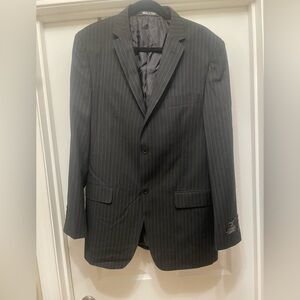 NWT Alfred Dunhill Men's grain de poudre  black Pinstripe Blazer 42